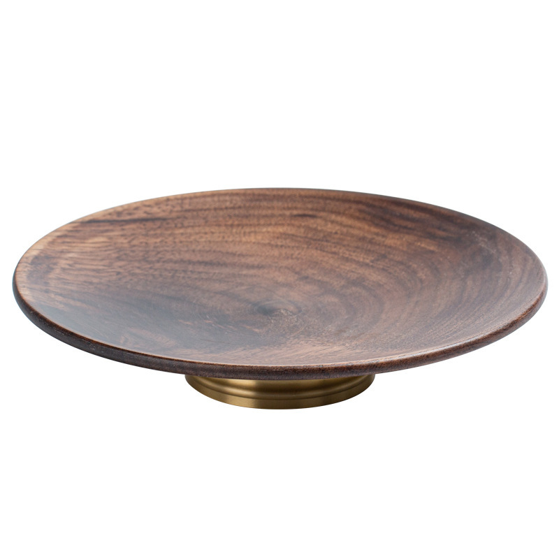 Chinese-style snack tray, walnut wood plate, fruit and dried fruit snack tray, exquisite tea shop tea snack tray, bergamot tray-Lovesyouforever
