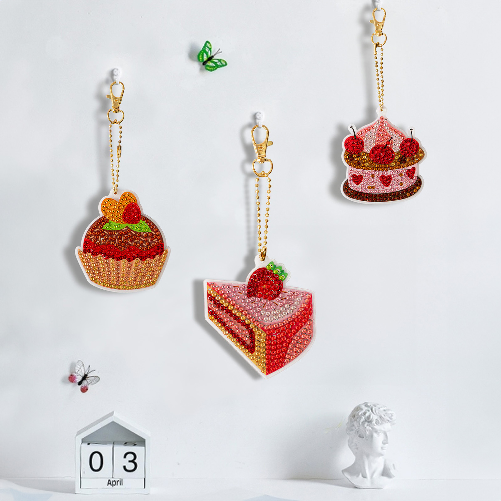 3 Pieces 5D Diamond Painting Acrylic Ornaments New Style Various Patterns DIY Leisure Toys Children's Christmas Gifts-Lovesyouforever