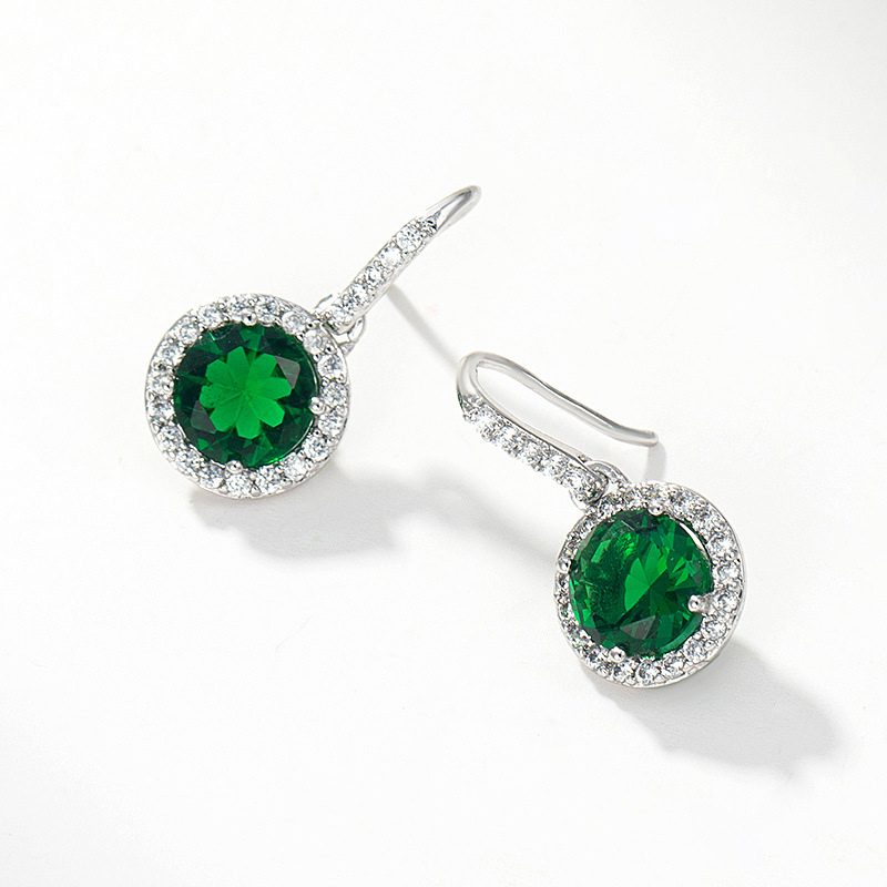 Exquisite Green Diamond Earrings for Woman for Girls-Lovesyouforever