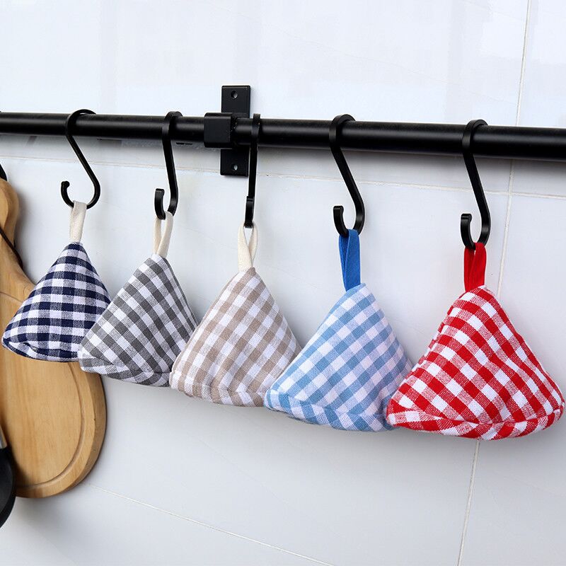 Japanese-style triangular pot cover, kitchen fabric heat-insulating pot handle cover, ear cover for clay pots and iron pots, anti-scald cap-Lovesyouforever