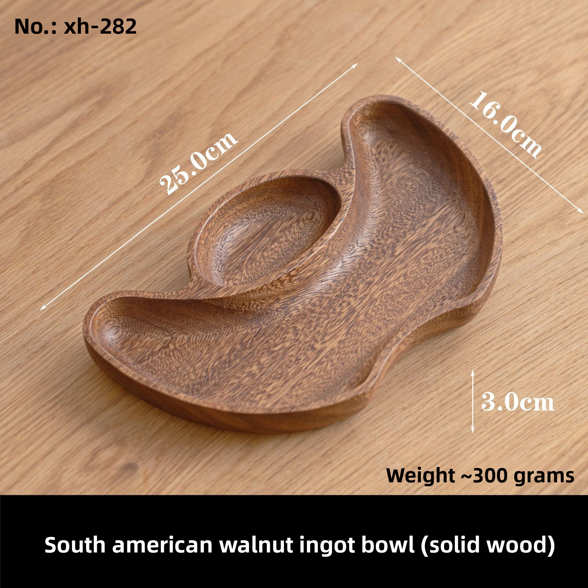 Solid wood Chinese-style home living room coffee table fruit tray for snacks and dried fruits, high-end luxury wooden dessert and fruit plate-Lovesyouforever