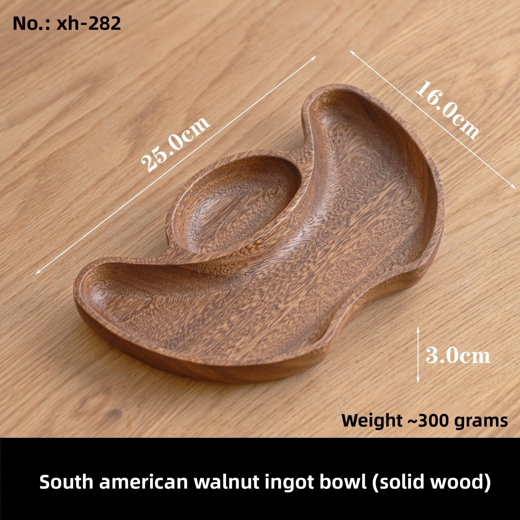 Solid wood Chinese-style home living room coffee table fruit tray for snacks and dried fruits, high-end luxury wooden dessert and fruit plate-Lovesyouforever