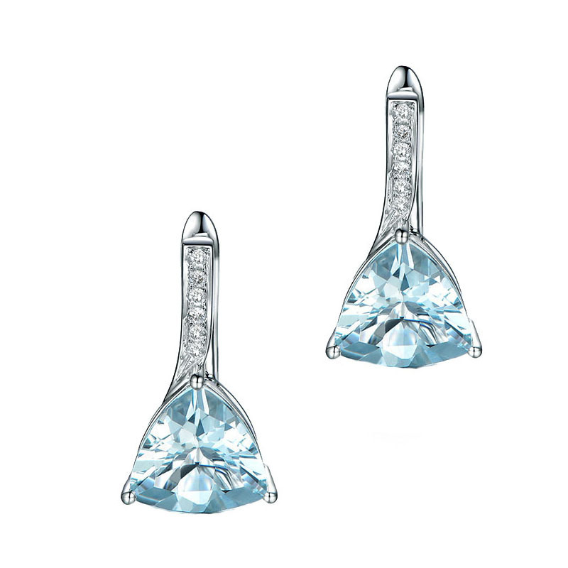 Exquisite Blue Diamond Earrings for Woman for Girls-Lovesyouforever