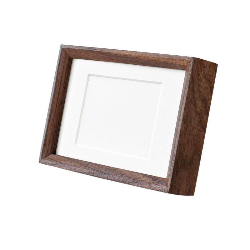 Black walnut wood mortise and tenon right-angle solid wood picture frame stand, beech wood, cherry wood, solid wood, 6 7 8 10 12 14 16inch-Lovesyouforever