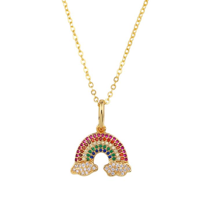 Rainbow Pendant Necklace for Women-Lovesyouforever