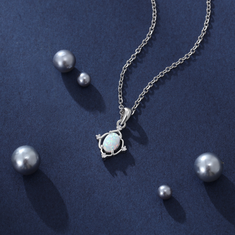 Opal Pendant Necklace for Women-Lovesyouforever