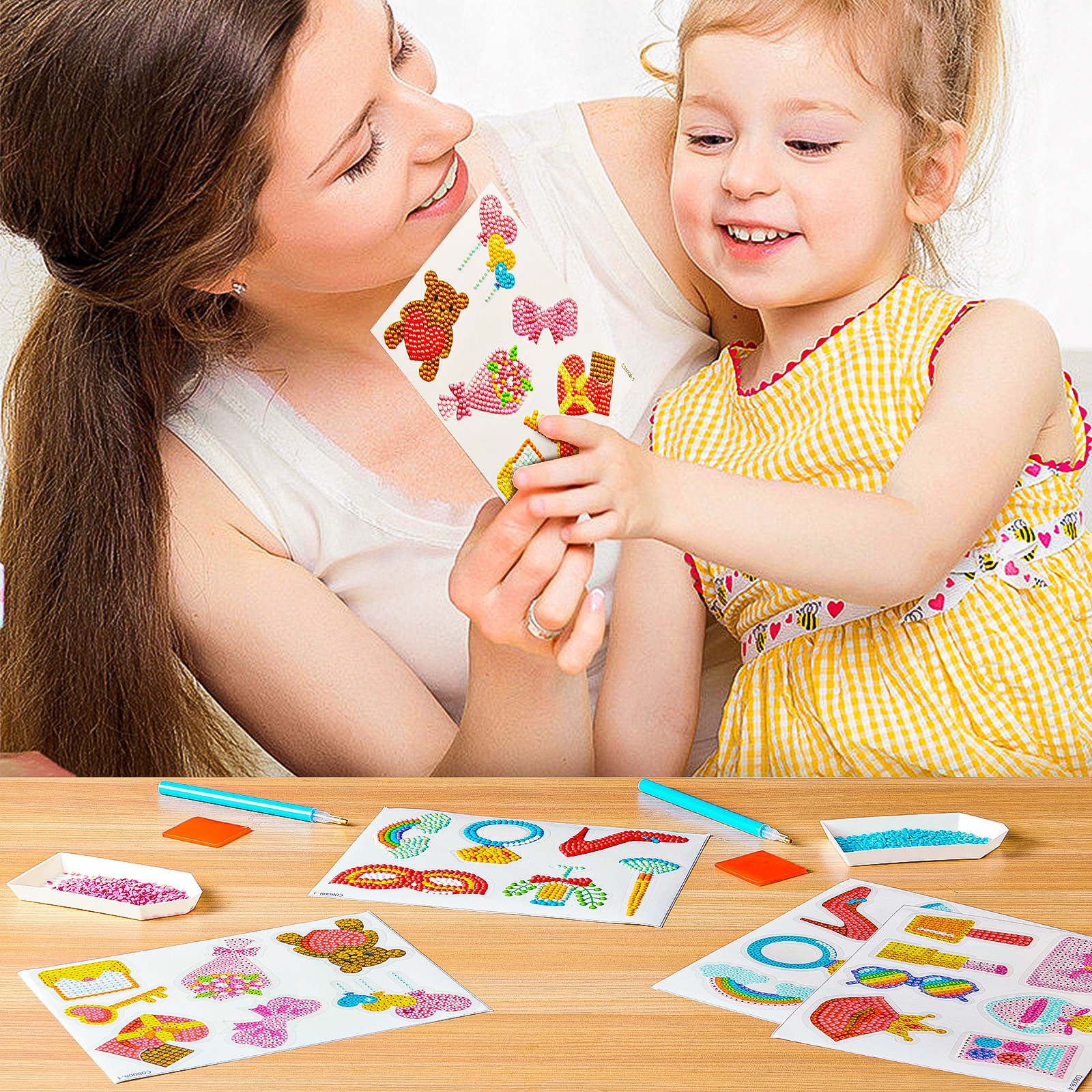 26 Stickers 5D Diamond Painting Sticker New Style Various Patterns DIY Leisure Toys Children's Christmas Gifts-Lovesyouforever