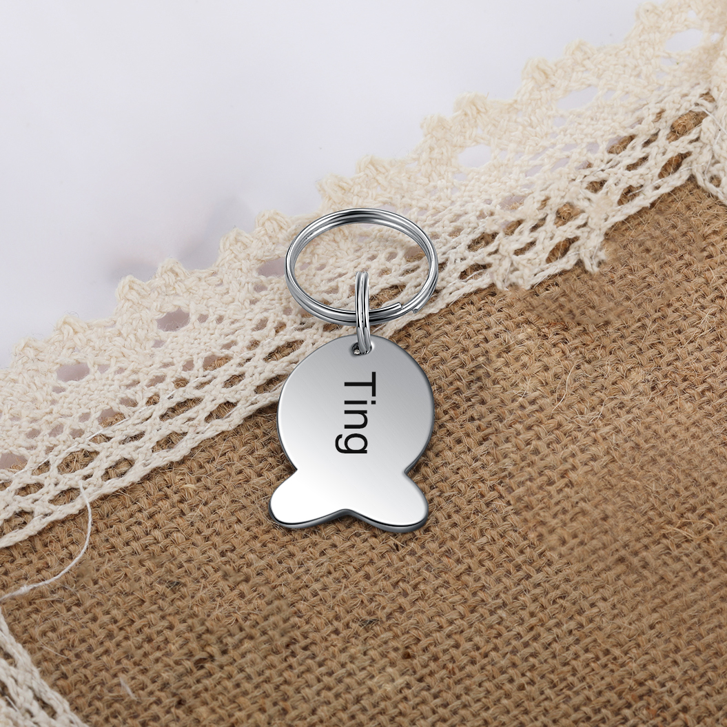1 Name-Personalized Fish Custom Keychain-Lovesyouforever