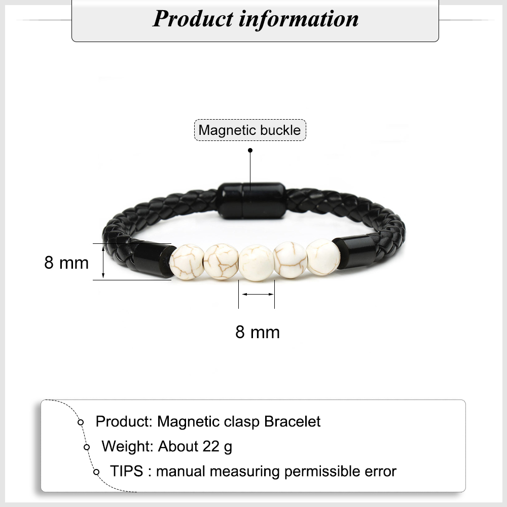 Tiger Eye & Black Onyx Beaded Bracelet – Unique Gift for Him | Jessemade-Lovesyouforever