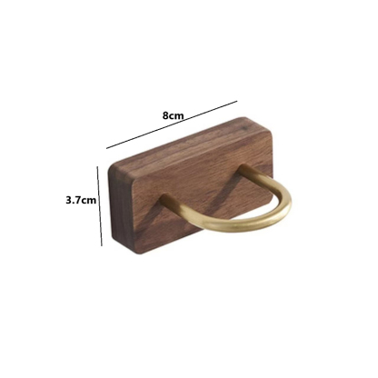 Black walnut wood wall-mounted storage rack, no installation required, a gift for wife, friend, or husband, razor storage rack-Lovesyouforever