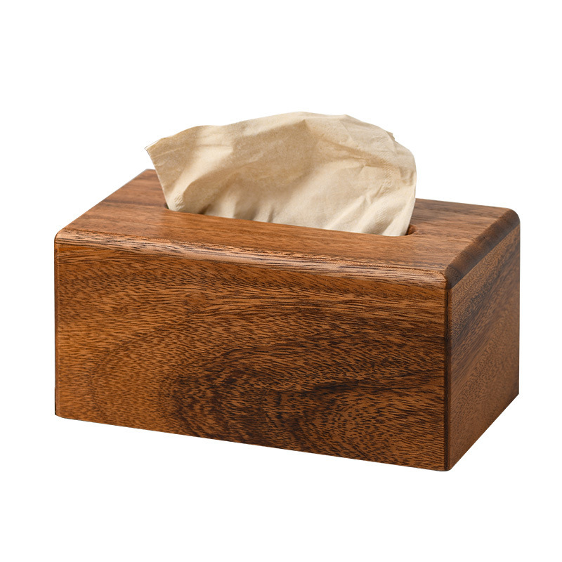 High-end acacia wood tissue box, solid wood light luxury tissue box, Chinese-style living room home creative wooden napkin box-Lovesyouforever