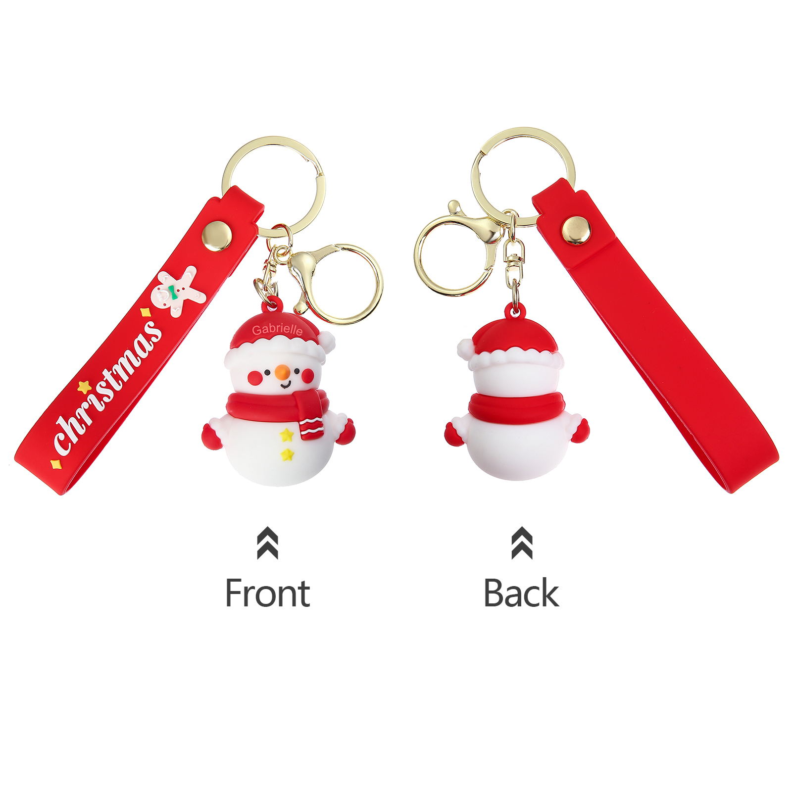 Personalized Christmas Snowman Keychain-Custom Name Keychain Gift-Lovesyouforever