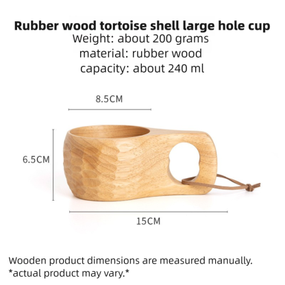 DIY walnut wood milk cup, acacia wood salad cup, solid wood creative mug with handle, coffee cup-Lovesyouforever