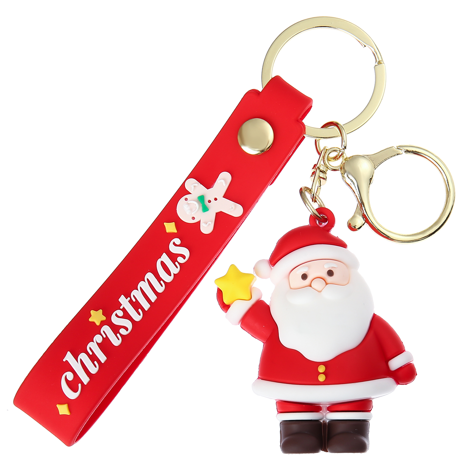 Personalized Christmas Santa Claus Keychain-Custom Name Keychain Gift-Lovesyouforever