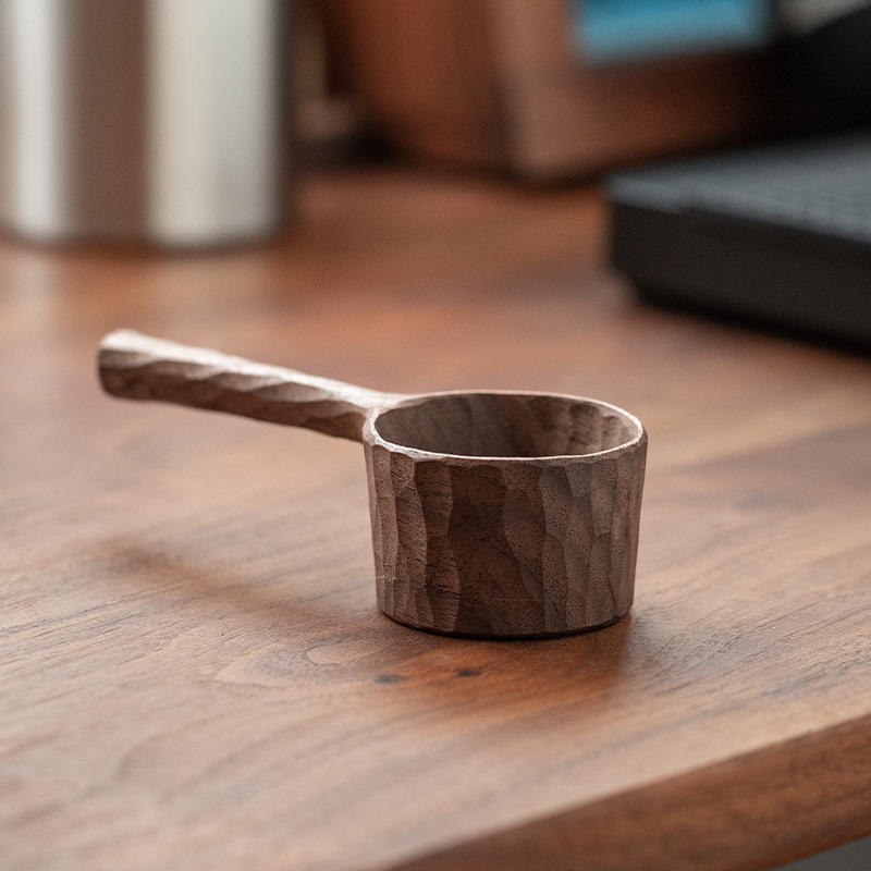 North American black walnut wood handmade coffee measuring spoon, solid wood spoon, seasoning spoon, handcrafted Japanese-style exquisite wooden spoon, coffee bean spoon-Lovesyouforever