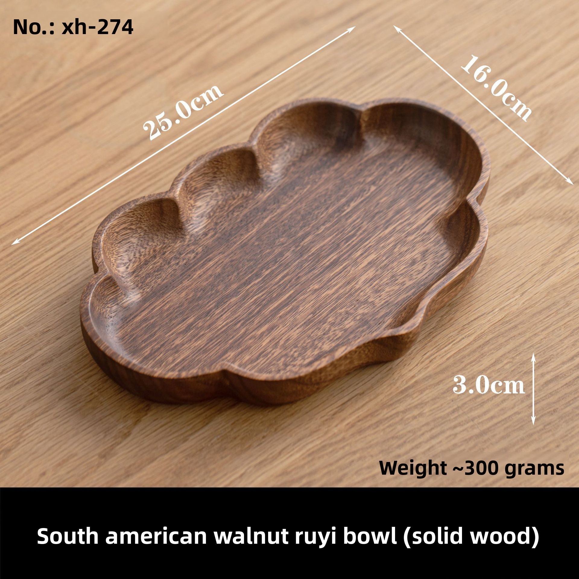 Solid wood Chinese-style home living room coffee table fruit tray for snacks and dried fruits, high-end luxury wooden dessert and fruit plate-Lovesyouforever