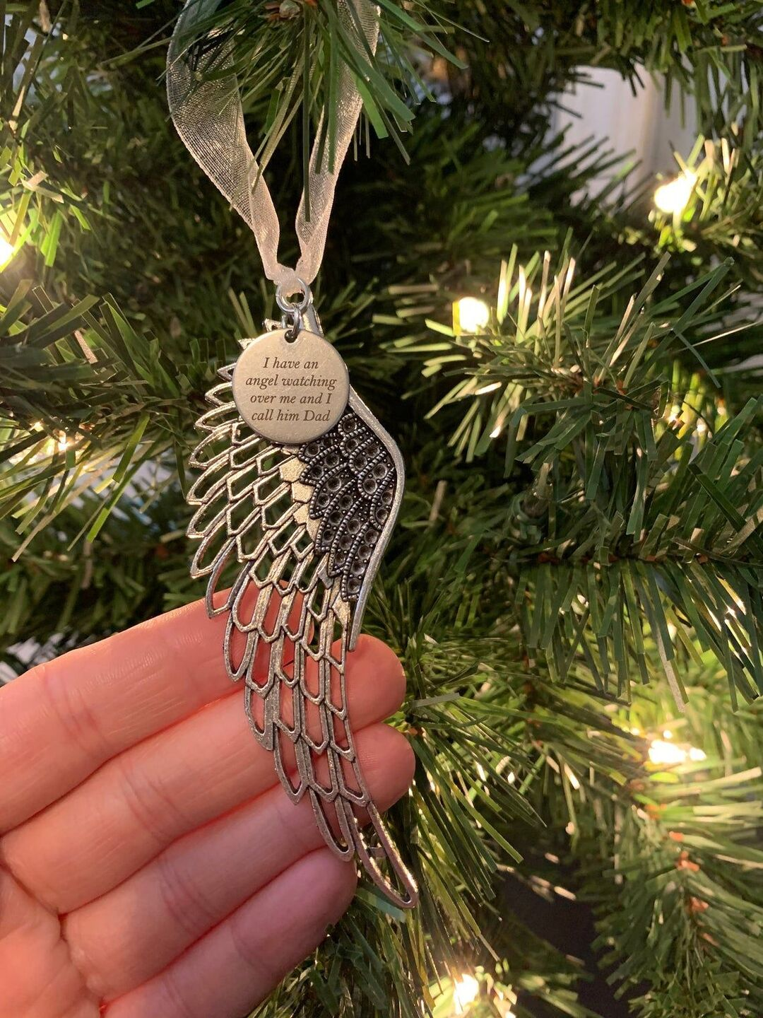 Angel Christmas Decorations for Home Pendant Angel Wings Family Tree-Lovesyouforever