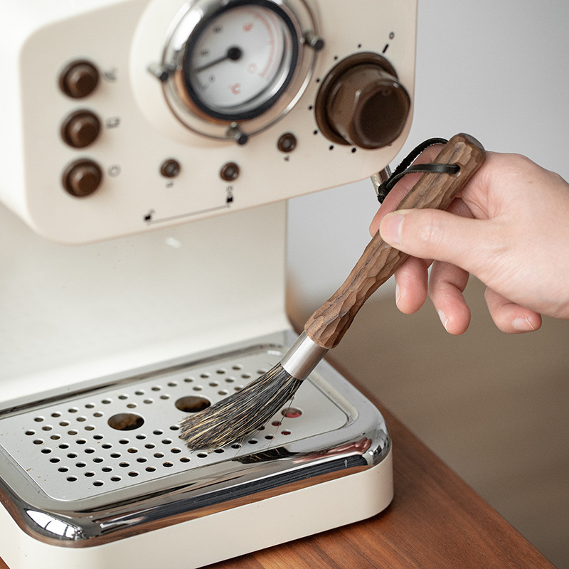 Wooden coffee brush, coffee grinder, coffee machine cleaning brush, bar counter dusting brush, coffee powder cleaning brush-Lovesyouforever