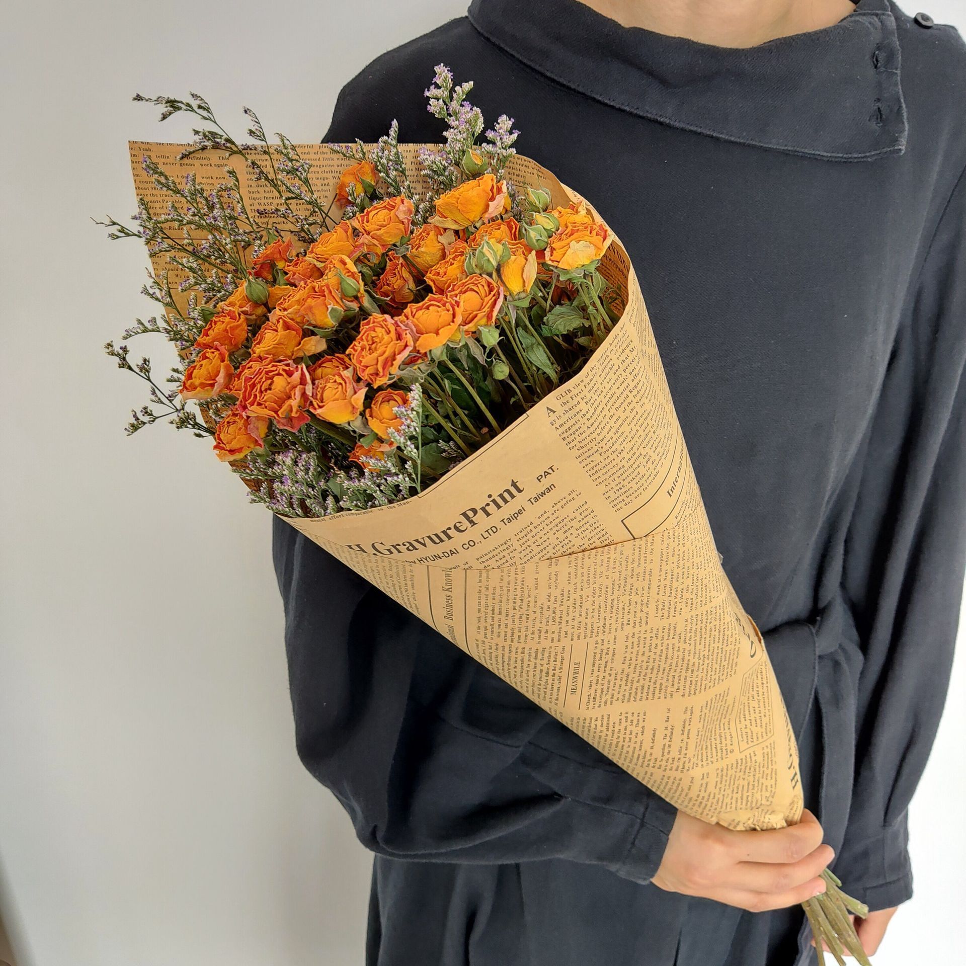 Direct shipment from the base: multi-head rose dried flower bouquet, daisy, teddy, sunflower, rose dried flowers, real flowers wholesale-Lovesyouforever