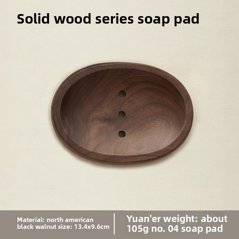 Exquisite beech and black walnut wood soap dish, handmade soap holder, Japanese-style draining double-layer wooden soap tray-Lovesyouforever