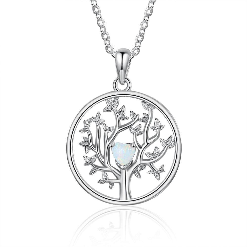 Opal Tree Pendant Necklace for Women-Lovesyouforever
