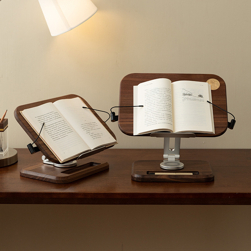 Solid wood reading stand, bookshelf, children's picture book desktop adjustable multi-functional reading support stand-Lovesyouforever