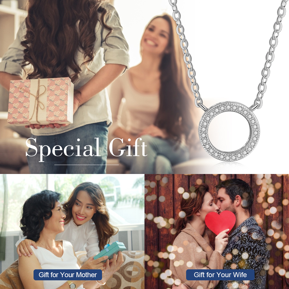 Round Pendant Necklace for Women-Lovesyouforever