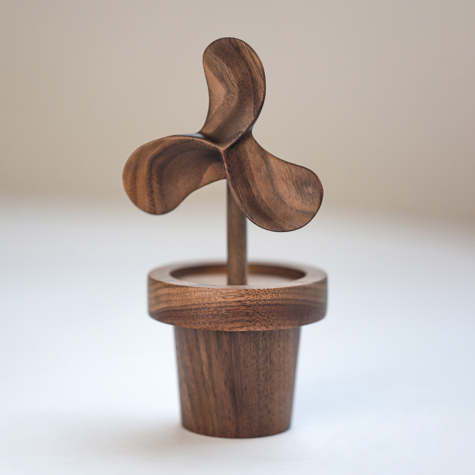 Handmade Creative Windmill Essential Oil Diffuser Wooden Fragrance Bottle Indoor Aromatherapy Essential Oil Scented Wooden Ornament Tool-Lovesyouforever