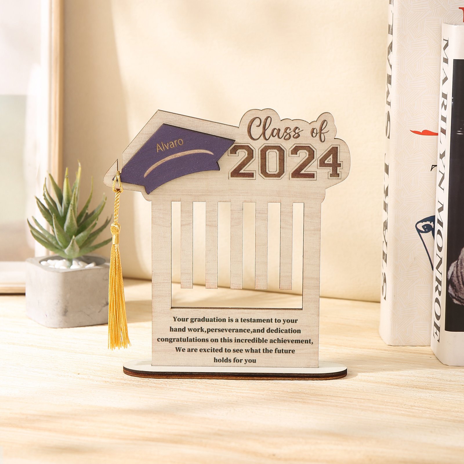 Graduation Gift 2024 Personalized Wooden Money Rack, Customized Name Graduation Gift for Her/Him-Lovesyouforever