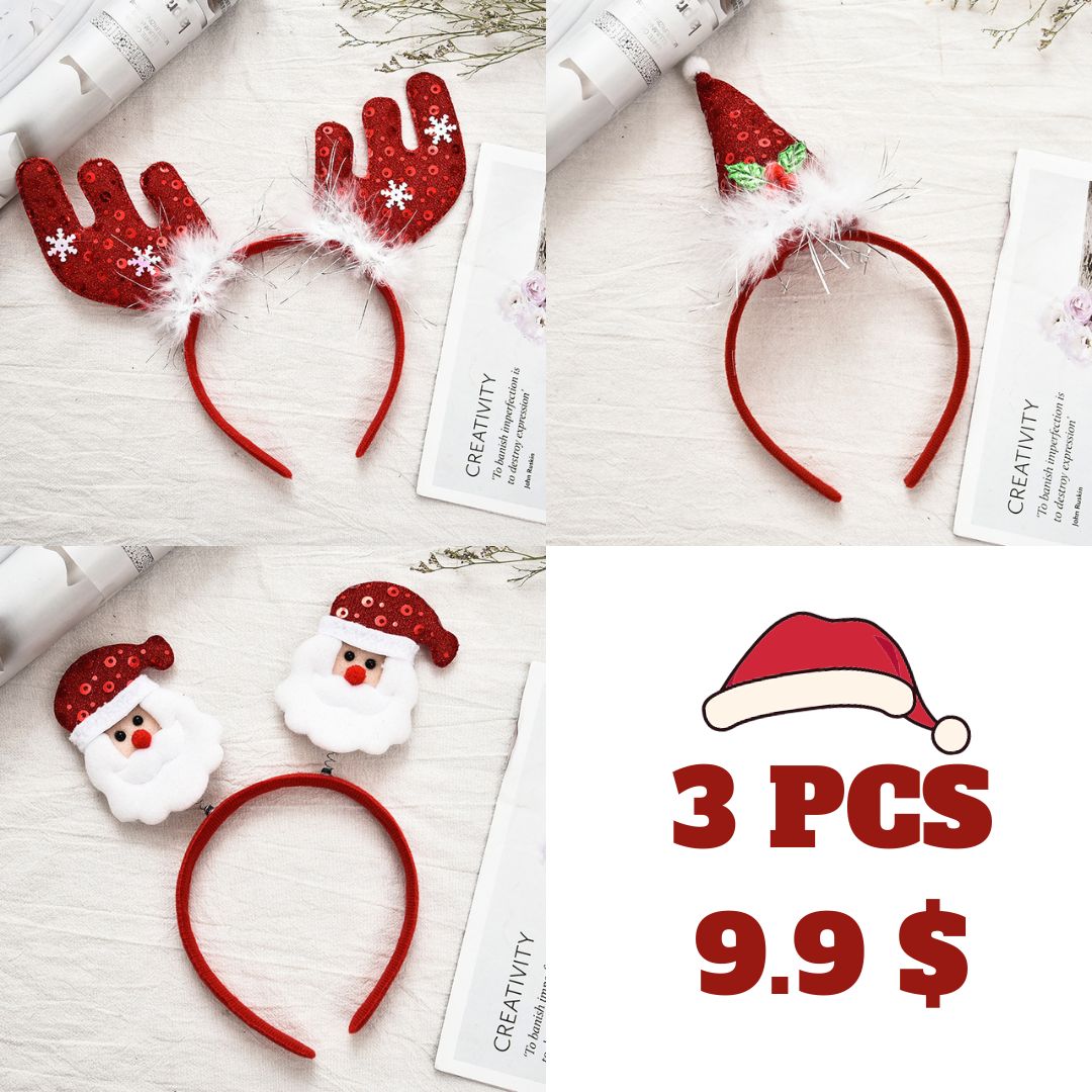 3 Piece Christmas Headband Set-Lovesyouforever