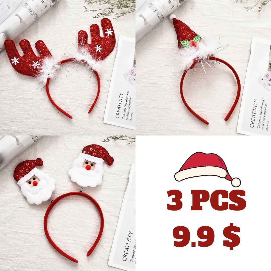3 Piece Christmas Headband Set-Lovesyouforever