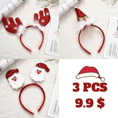 3 Piece Christmas Headband Set-Lovesyouforever