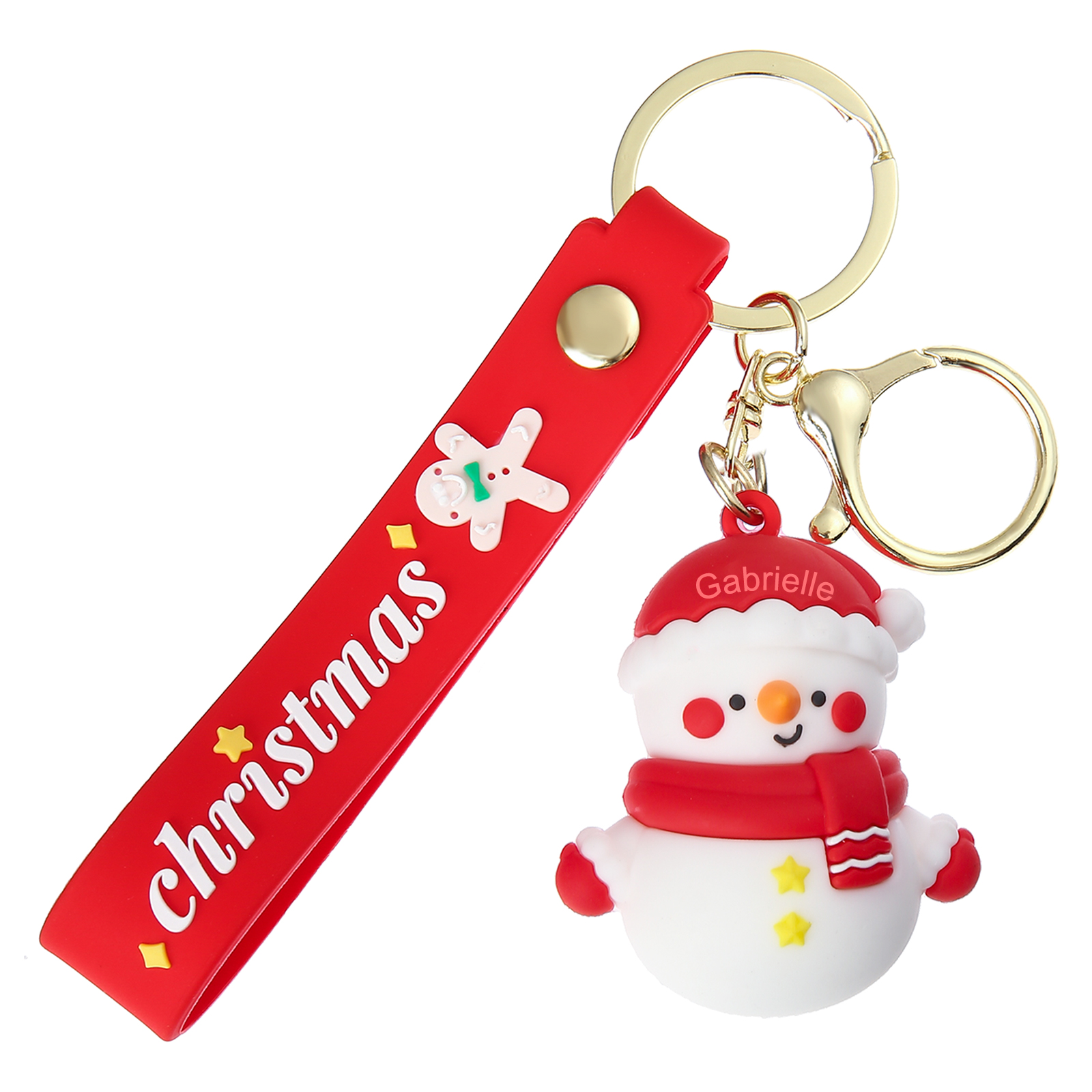 Personalized Christmas Snowman Keychain-Custom Name Keychain Gift-Lovesyouforever