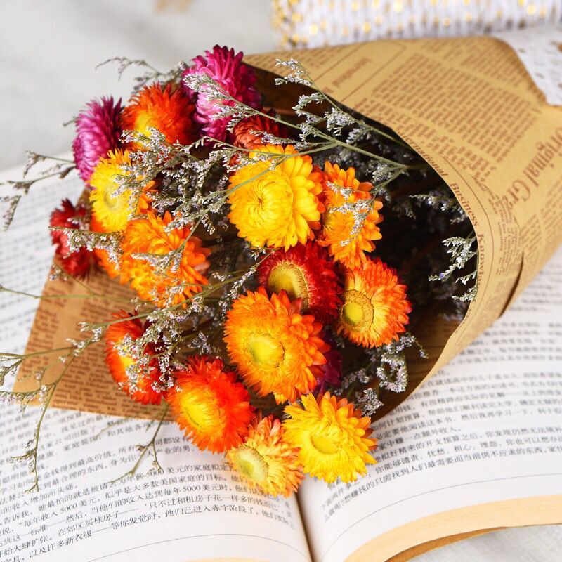 Direct shipment from the base: multi-head rose dried flower bouquet, daisy, teddy, sunflower, rose dried flowers, real flowers wholesale-Lovesyouforever