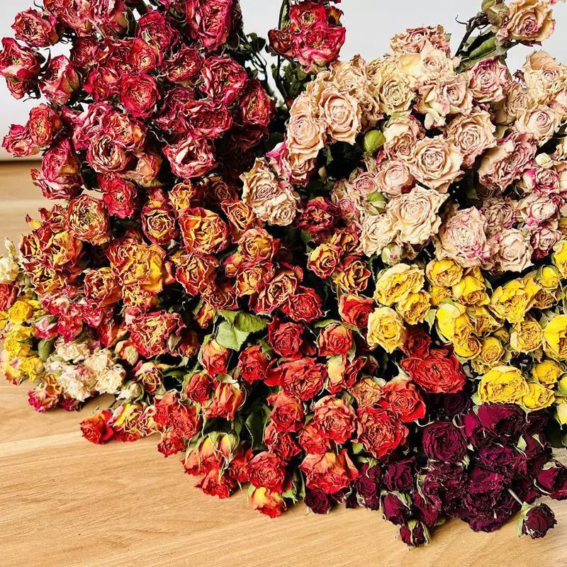 Direct shipment from the base: multi-head rose dried flower bouquet, daisy, teddy, sunflower, rose dried flowers, real flowers wholesale-Lovesyouforever