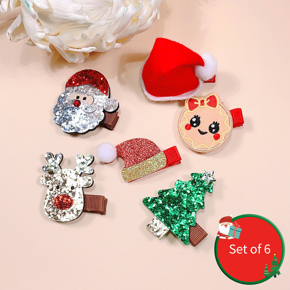 6 Piece Christmas Hair Clips set-Lovesyouforever