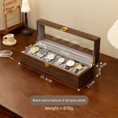 Watch storage box for home use, solid wood collection box for men and women to display watches, high-end and exquisite, a gift for men-Lovesyouforever