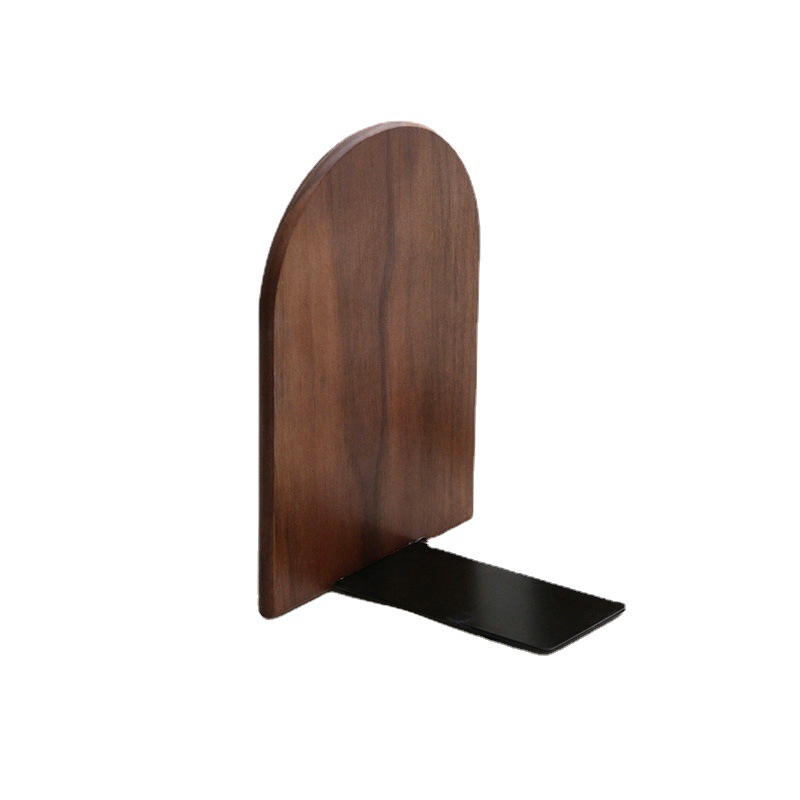 North American black walnut wood bookends, creative beech wood book supports, thick and sturdy, cute and creative children's desk bookends-Lovesyouforever