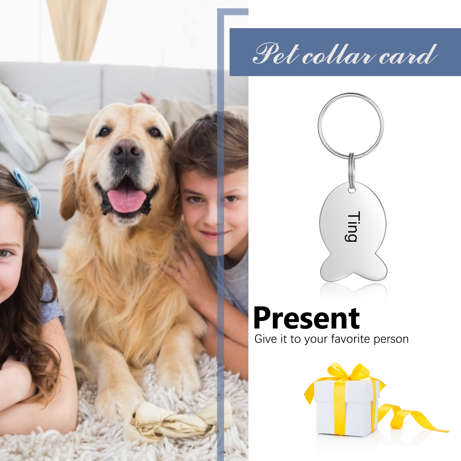 1 Name-Personalized Fish Custom Keychain-Lovesyouforever