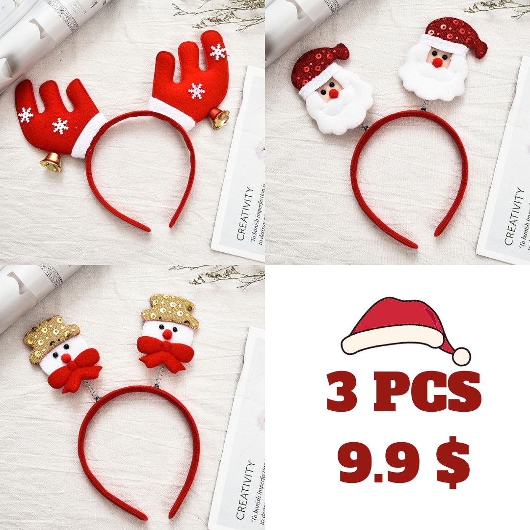 3 Piece Christmas Headband Set-Lovesyouforever