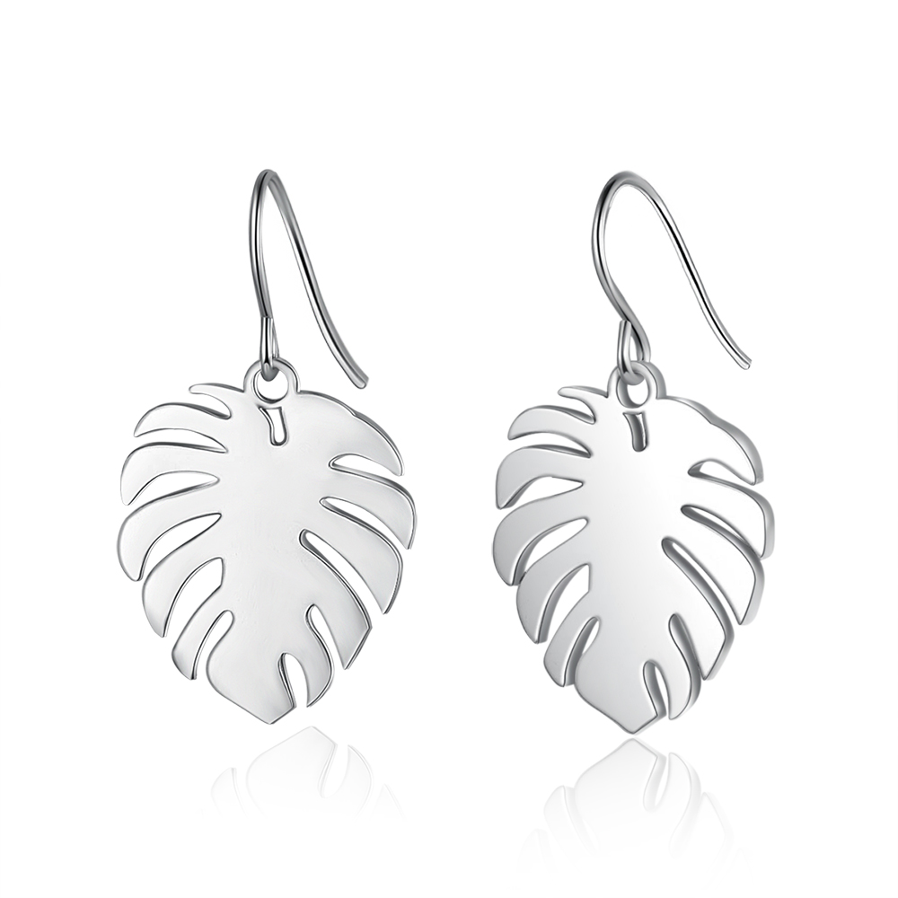 Leaf Earrings 2 Personalized First Names for Women-Lovesyouforever