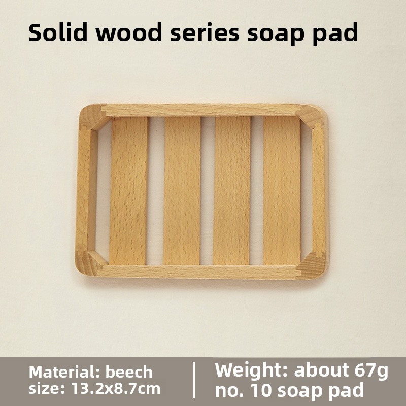 Exquisite beech and black walnut wood soap dish, handmade soap holder, Japanese-style draining double-layer wooden soap tray-Lovesyouforever