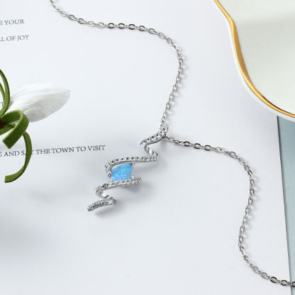 Opal Teardrop Pendant Necklace for Women-Lovesyouforever