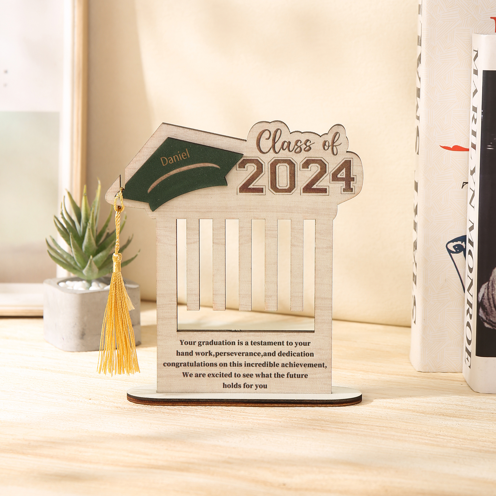 Graduation Gift 2024 Personalized Wooden Money Rack, Customized Name Graduation Gift for Her/Him-Lovesyouforever