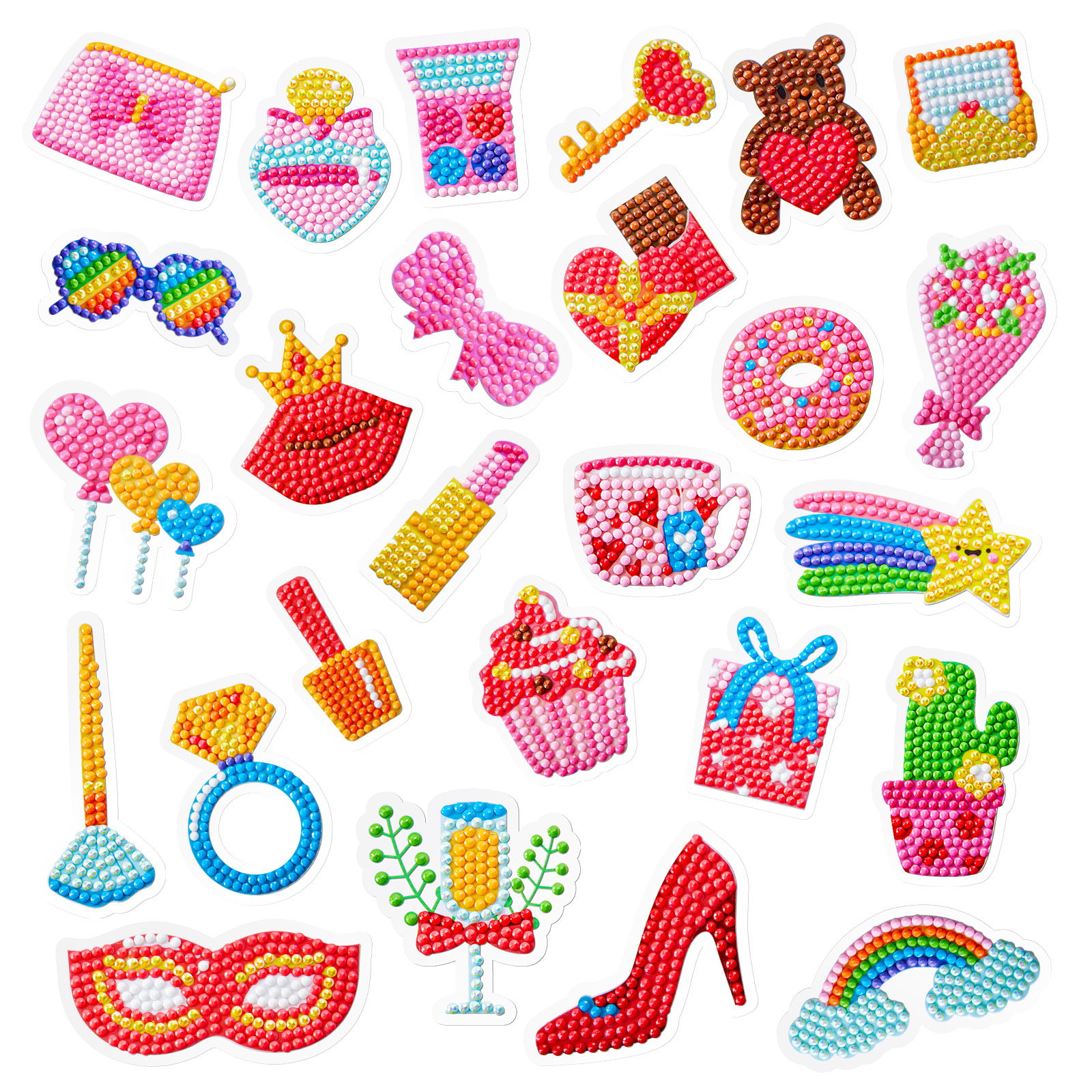 26 Stickers 5D Diamond Painting Sticker New Style Various Patterns DIY Leisure Toys Children's Christmas Gifts-Lovesyouforever