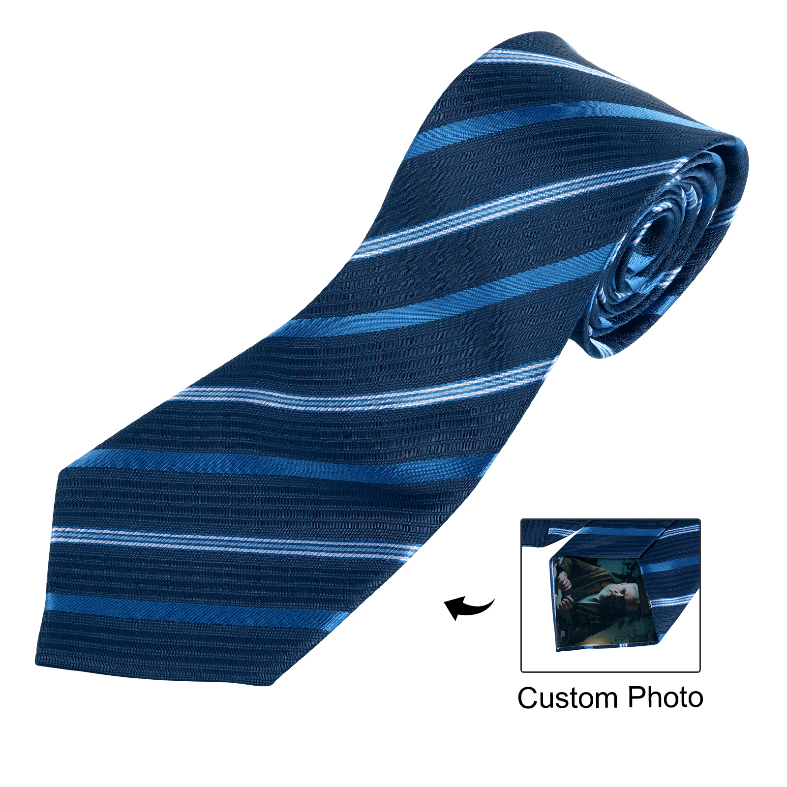 Happy Father's Day Tie with Customizable Photo for Dad-Lovesyouforever