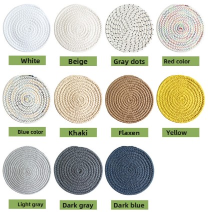 Insulation mat for home kitchen, cotton rope placemat, dining table mat, coaster, insulation pad-Lovesyouforever