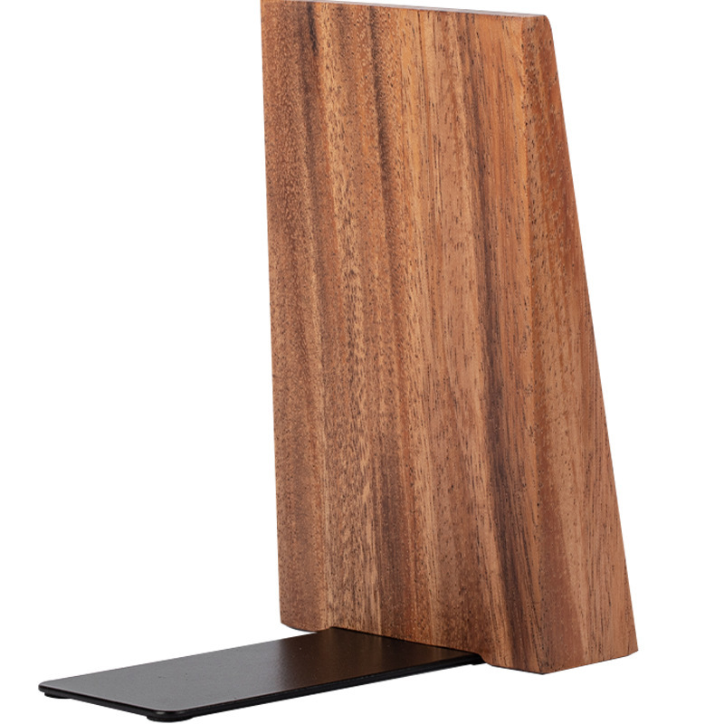 Back-to-school wooden simple beveled edge desktop book stand, thickened wooden book holder, solid wood storage desk walnut book stopper-Lovesyouforever