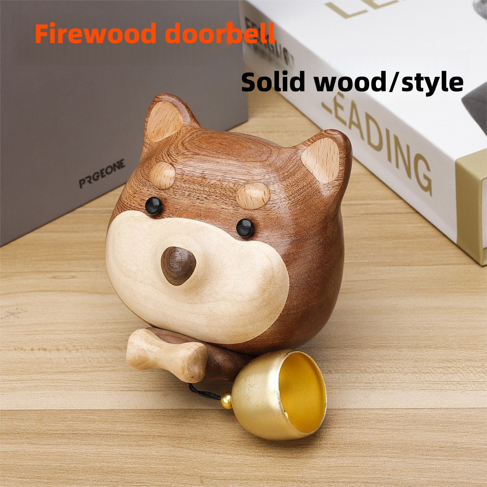 Shiba Inu Doorbell, small decorative piece for the entrance door, suction-type decoration, Japanese-style handicraft, suitable for home and car, new home gift-Lovesyouforever