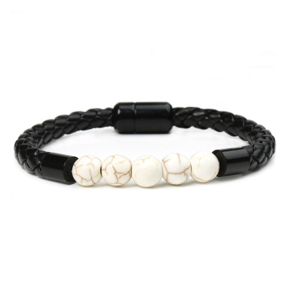 Tiger Eye & Black Onyx Beaded Bracelet – Unique Gift for Him | Jessemade-Lovesyouforever